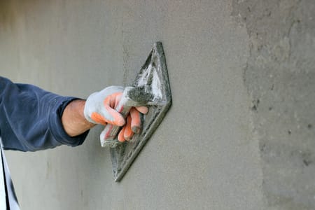 Concrete wall surface prep: dust wipe test and test patch area
