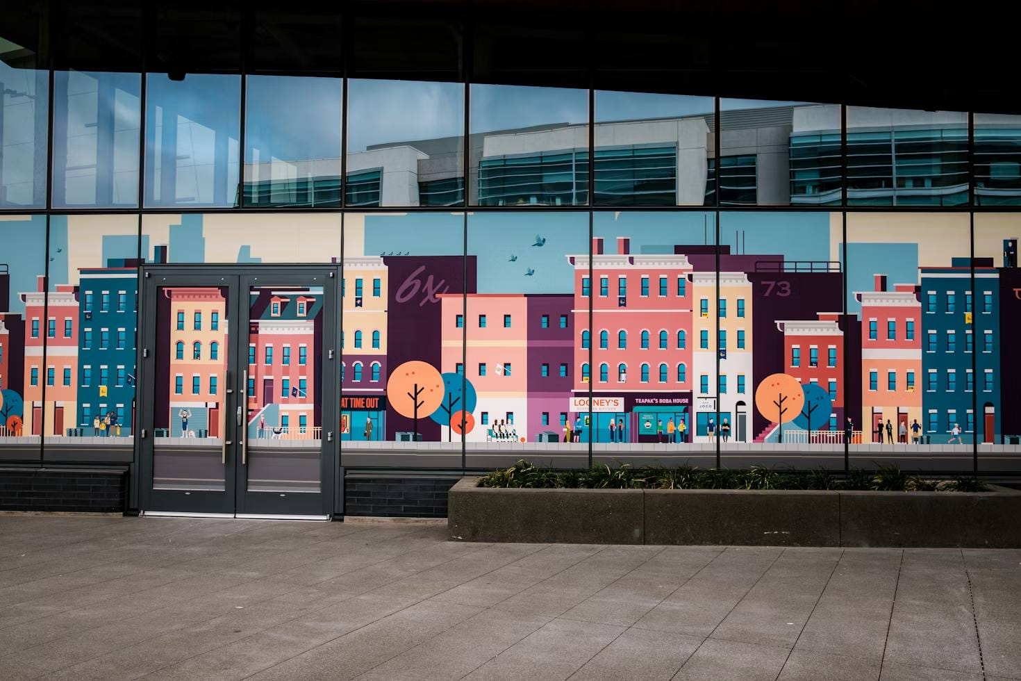 Glass surfaces for commercial and office graphics