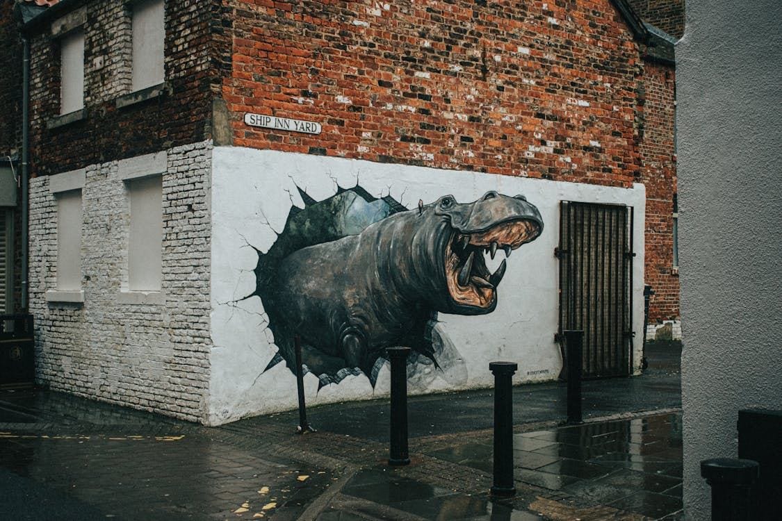 High-resolution wall printer output for murals and logo walls