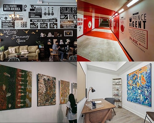 Vertical wall printing applications for murals branding walls and event graphics